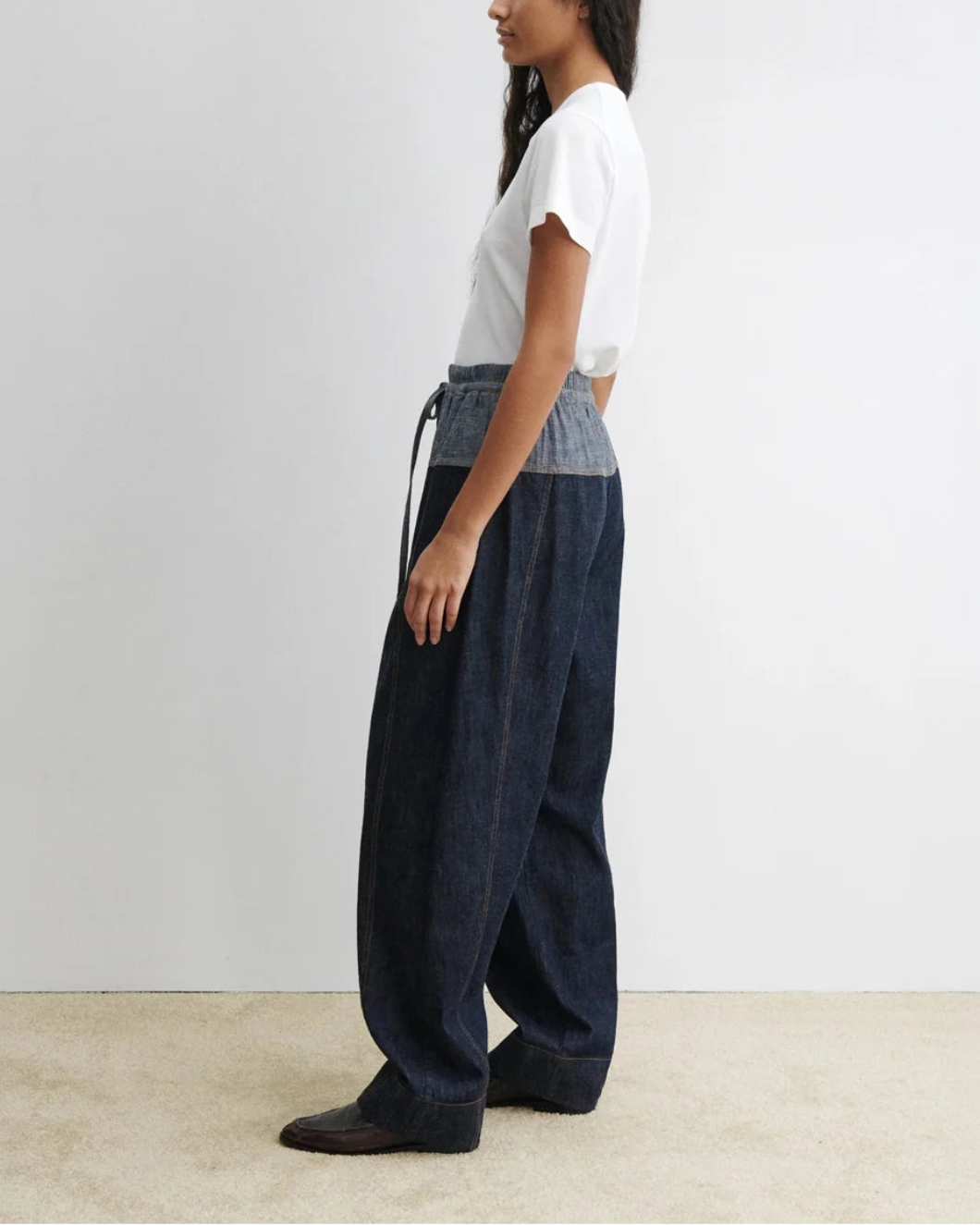 RACHEL COMEY ennu pant indigo on figure side