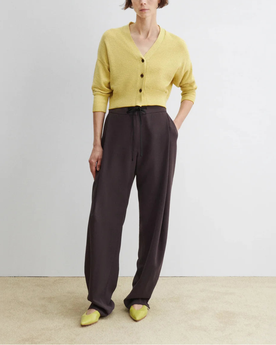 RACHEL COMEY gimlette top limoncello on figure front