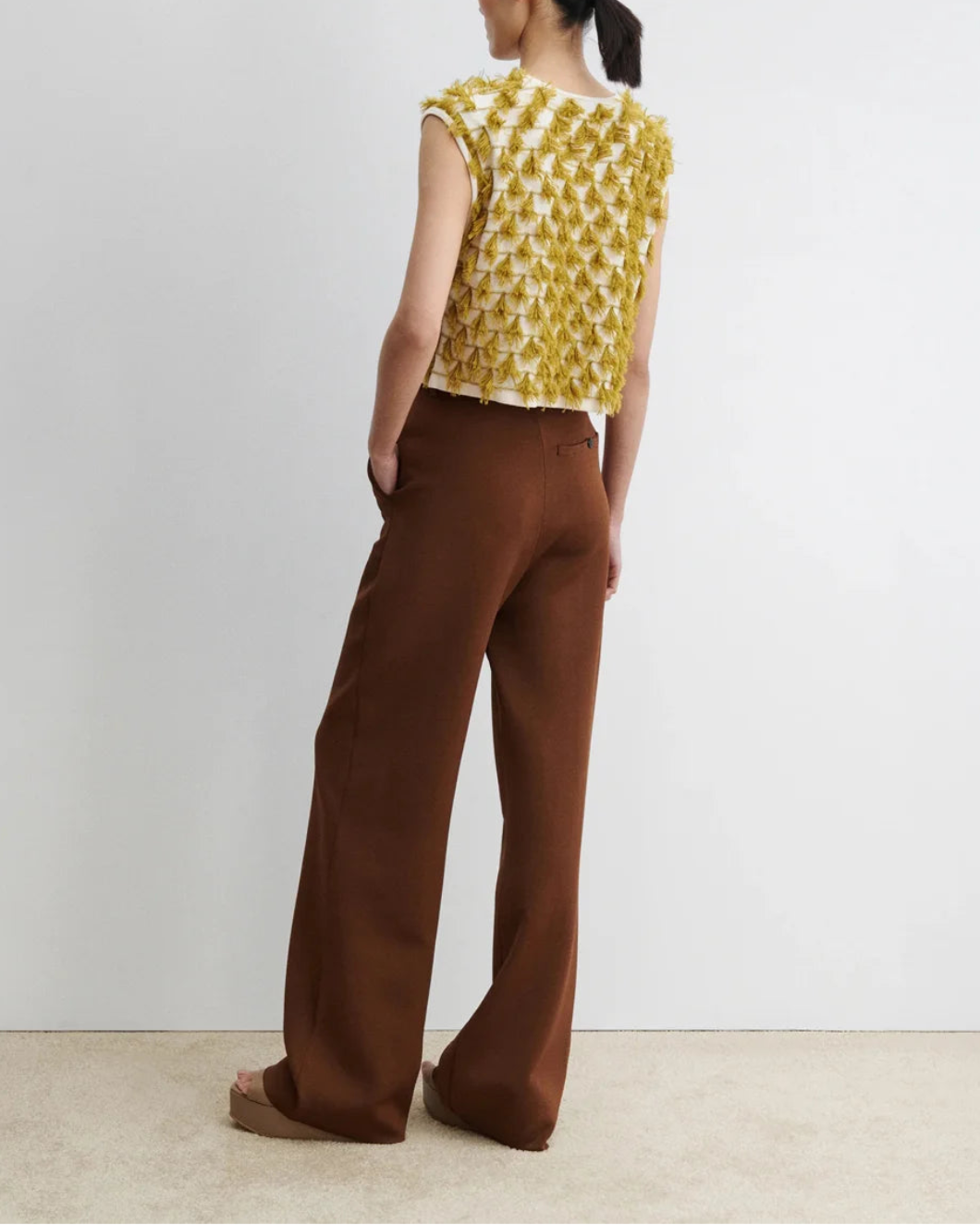 RACHEL COMEY hazlitt top cream mustard on figure back