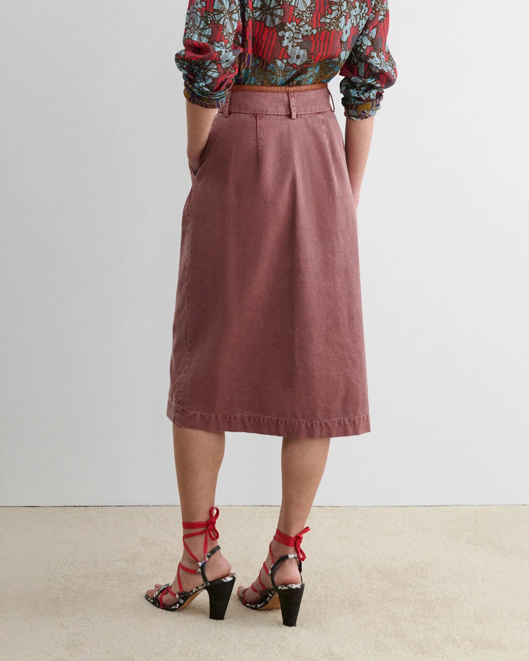 RACHEL COMEY Hanford Skirt clay on figure back