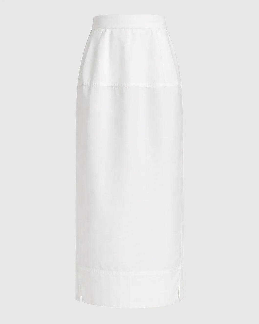 ROHE Sculptural Poplin Skirt-Optic White isolated