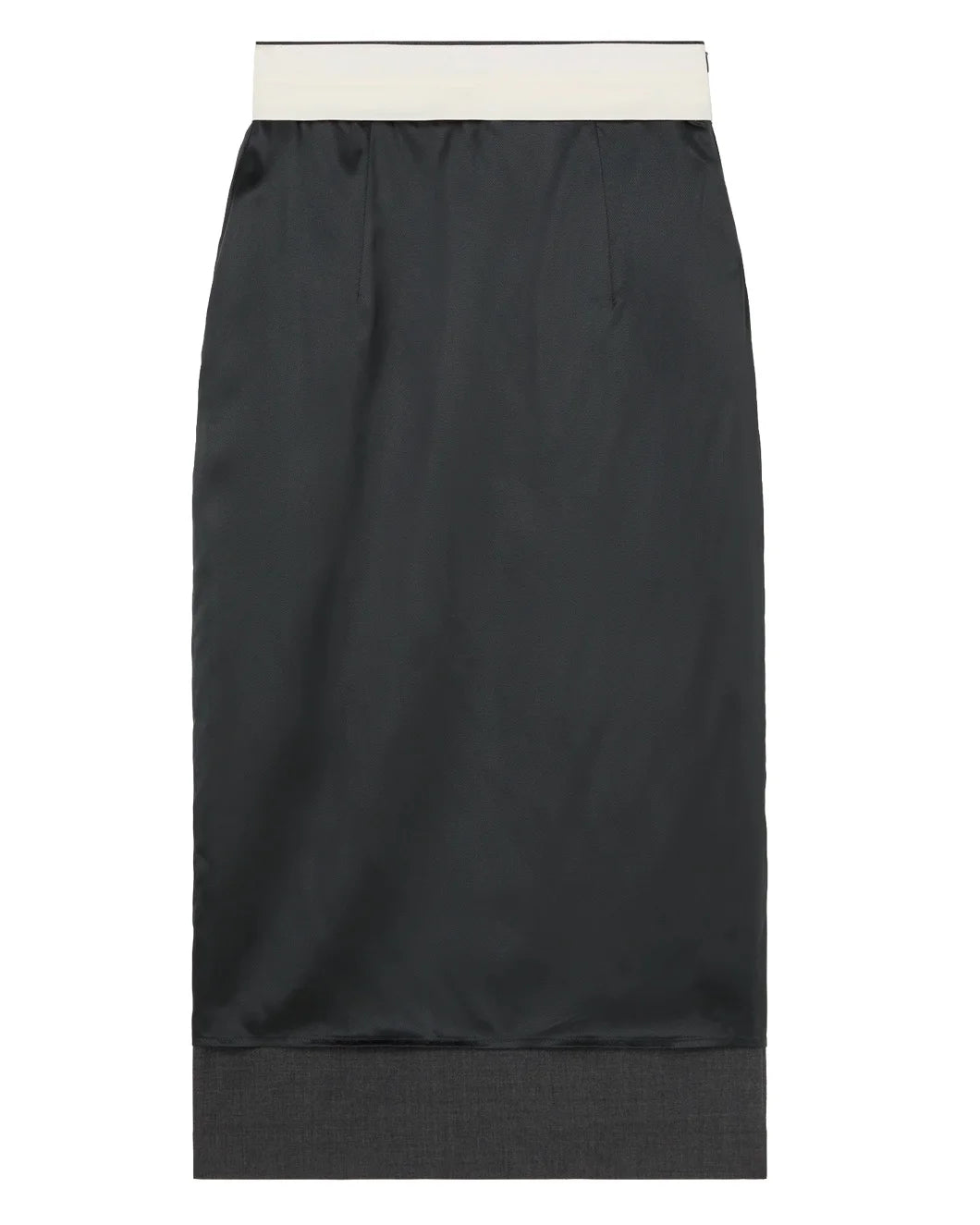 ROHE inside out skirt dark grey front isolated