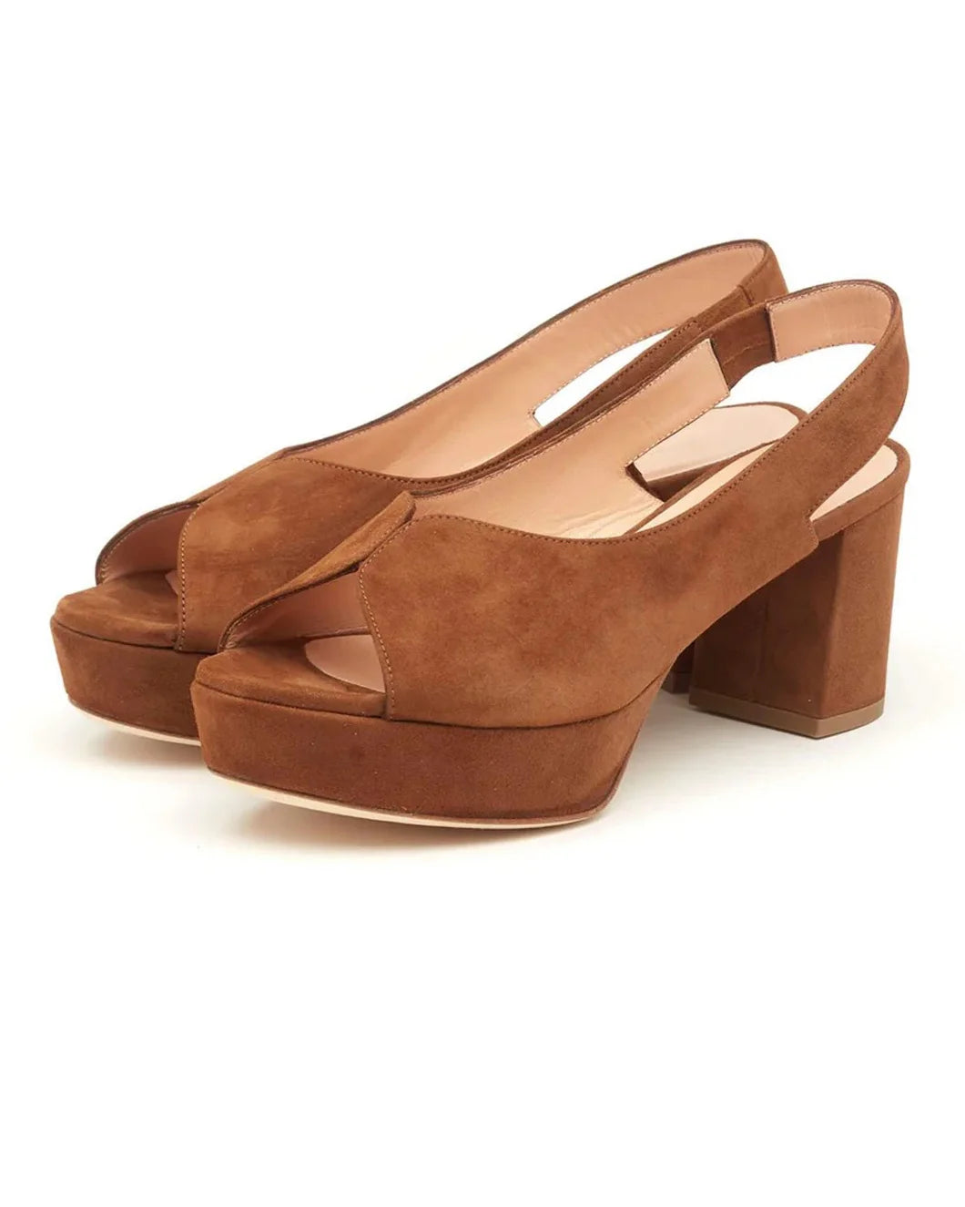 RUPERT SANDERSON marconi heel ganache suede pair front