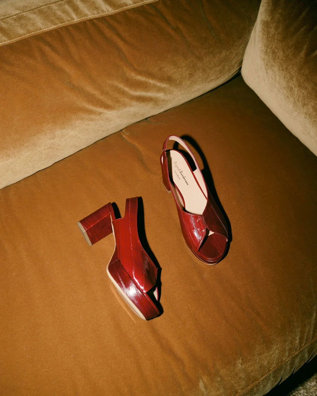 RUPERT SANDERSO Marconi Platform Heel merlot front