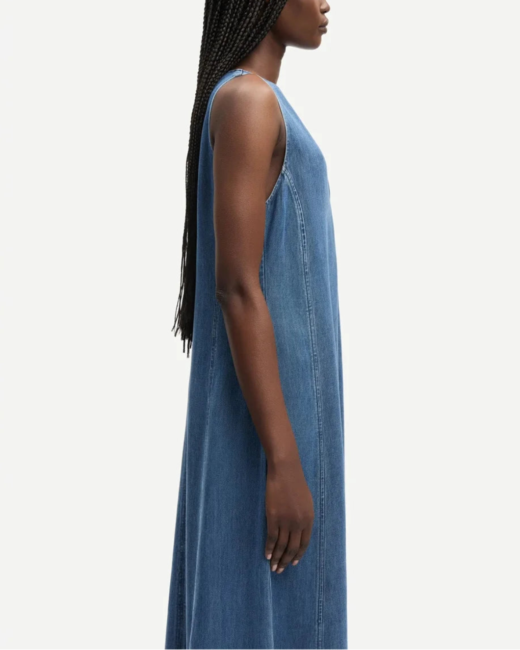 SAMSOE SAMSOE Saskylar dress denim blue on figure side