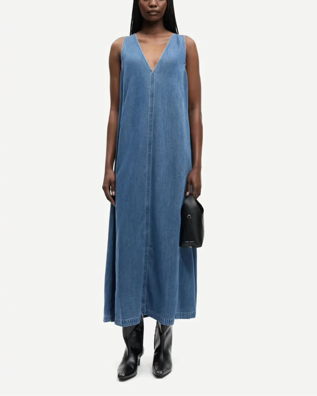 SAMSOE SAMSOE Saskylar dress denim blue on figure front