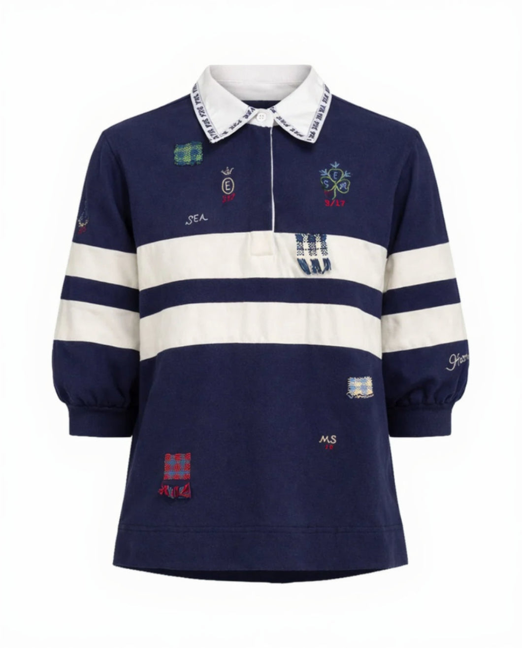 SEA NY claira shirt blue white front isolated