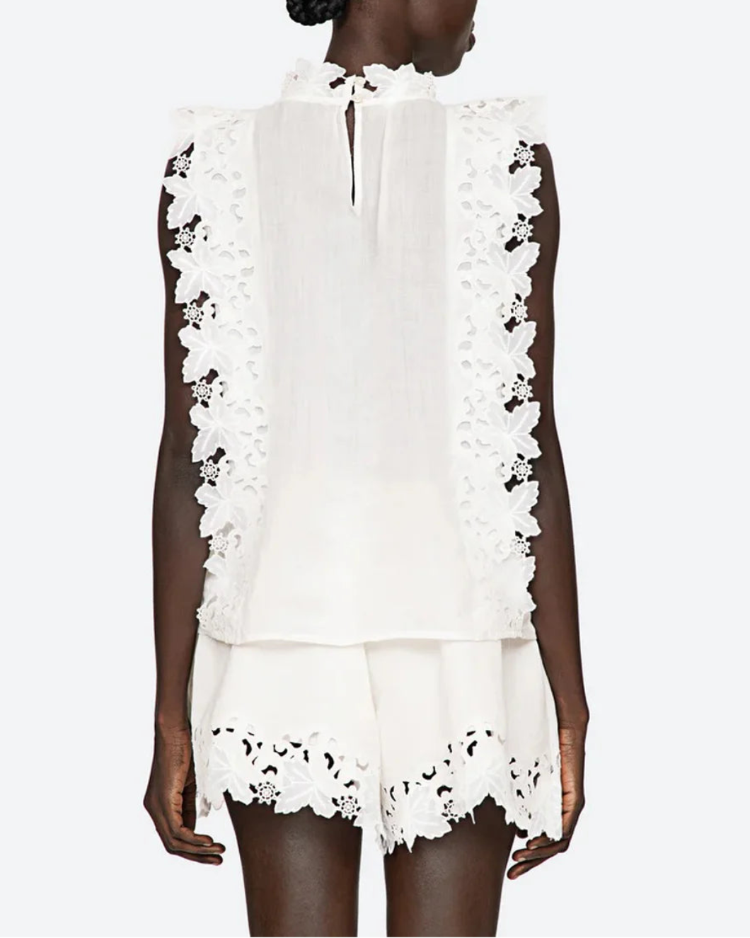 SEA NY Eleannora top white on figure back