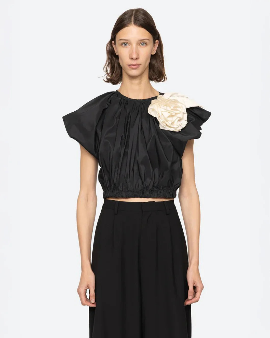 SEA NY laurie top black on figure front 