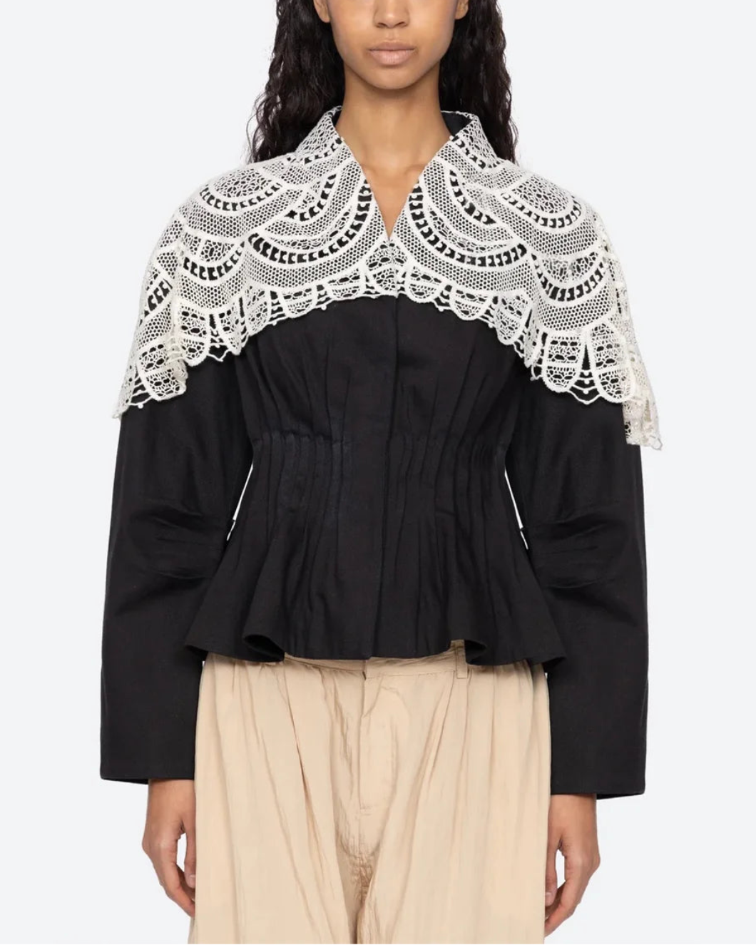 SEA NY alina jacket black on figure front