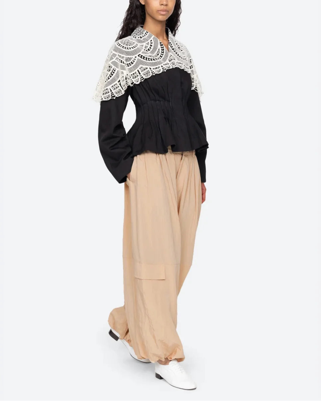 SEA NY alina jacket black on figure side 2