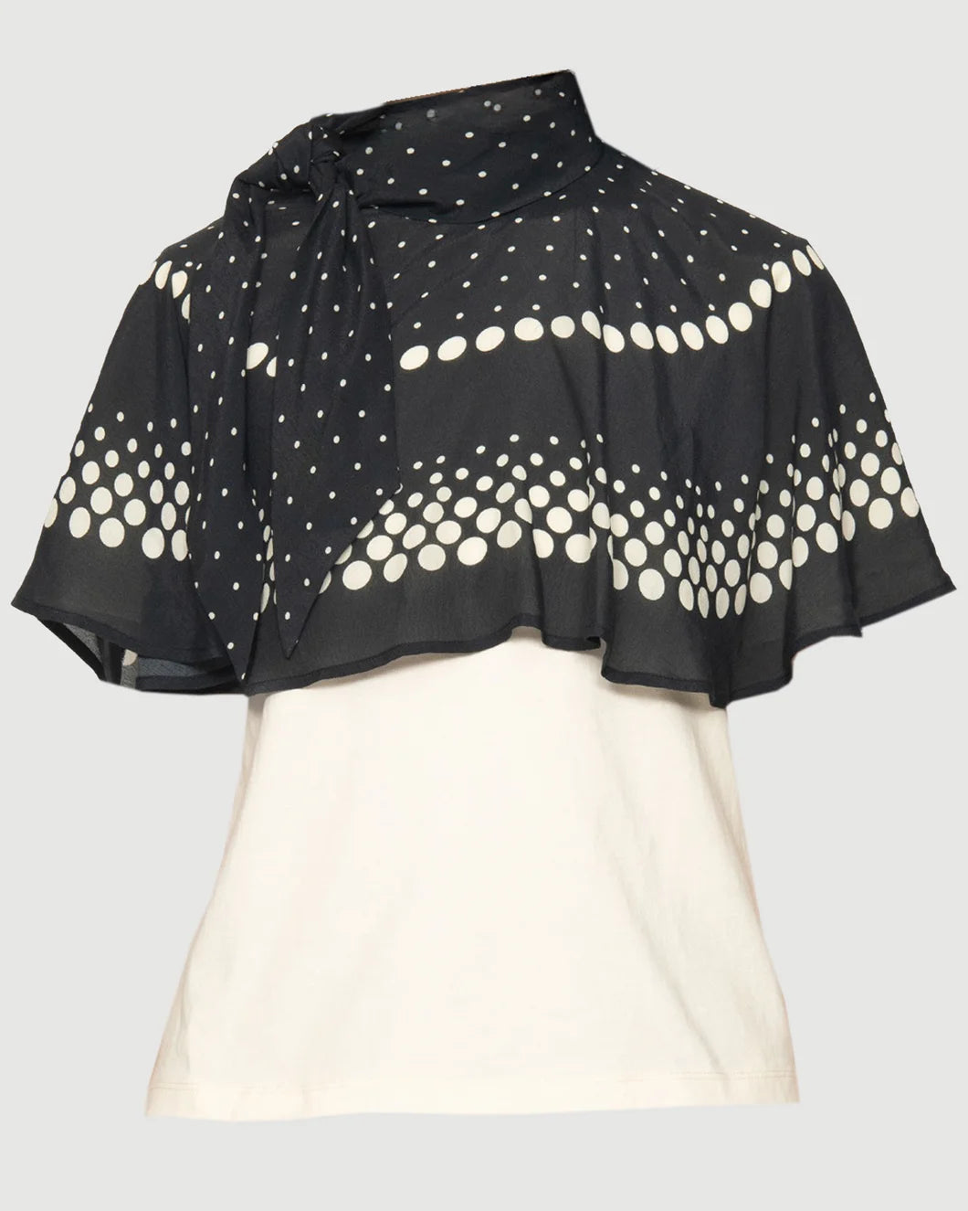 SEA NY Elly Polka Print Cape T-Shirt isolated