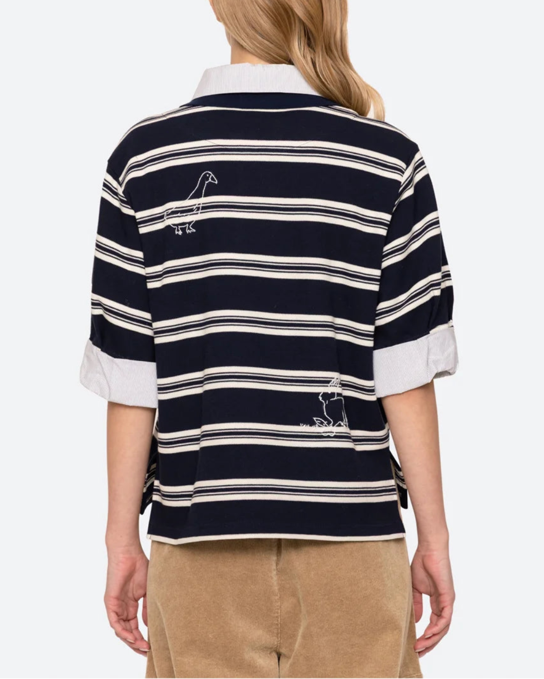 SEA NY Mina Double Layer Polo on figure back