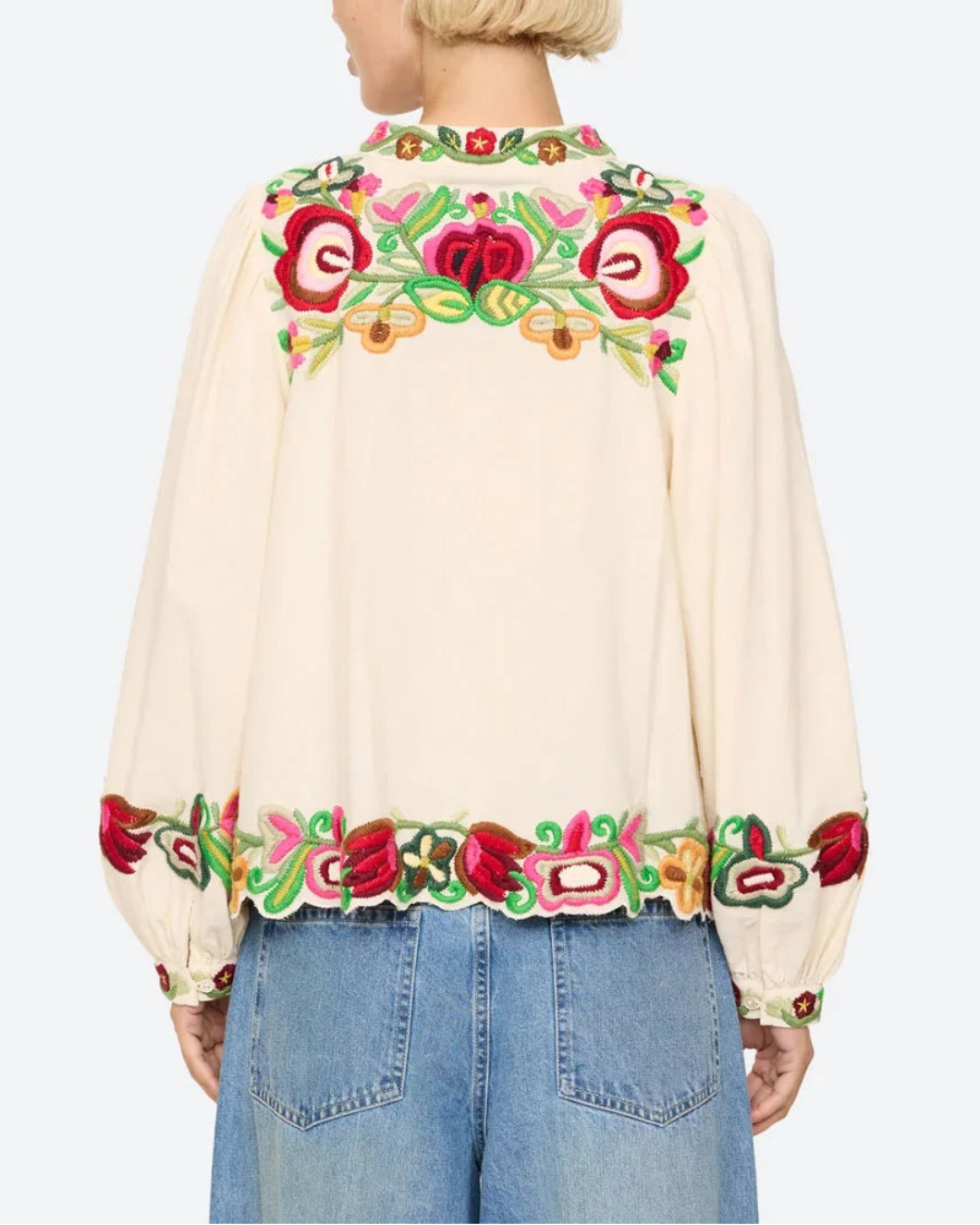 SEA NY Wilhelmina Long Sleeve Top on figure back