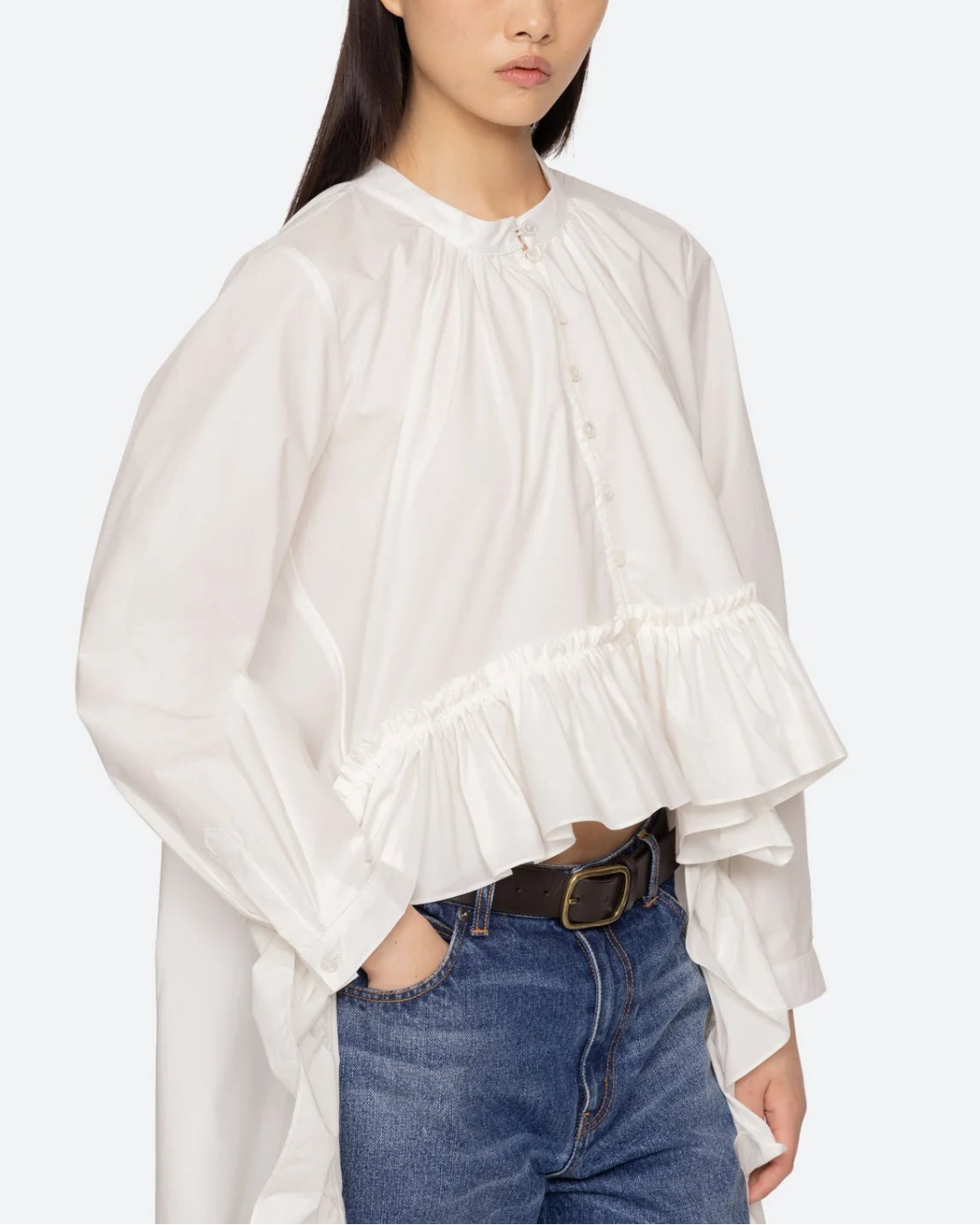 SEA NY solene top cream on figure front detail