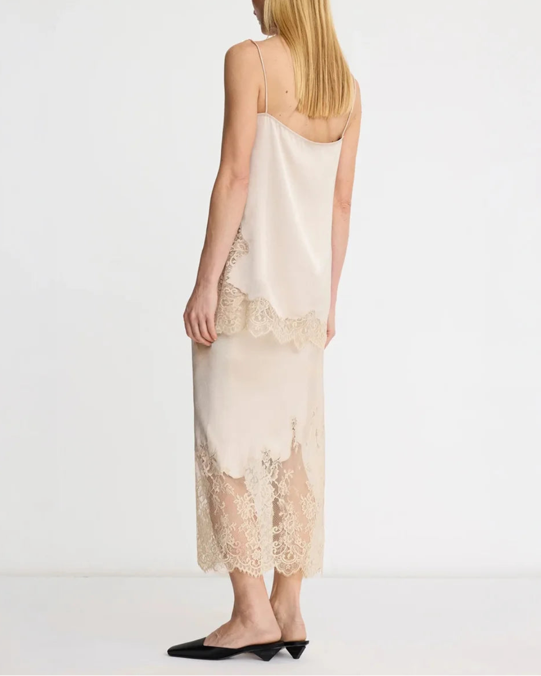 SMYTHE Lingerie Slip Skirt on figure back 1