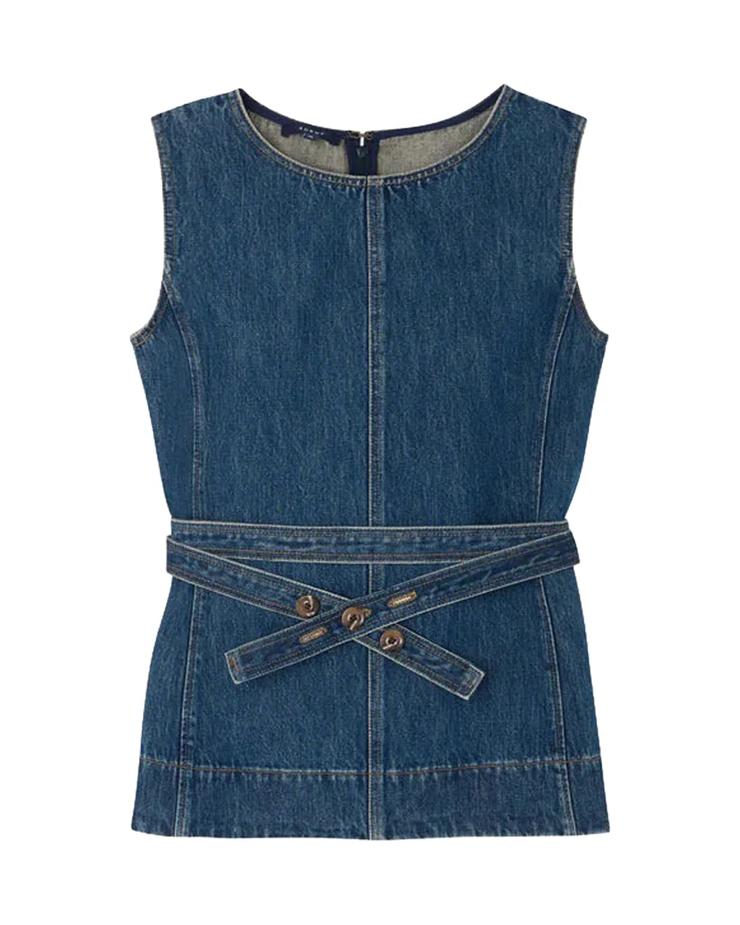 SOEUR Chance sleeveless Top blue isolated