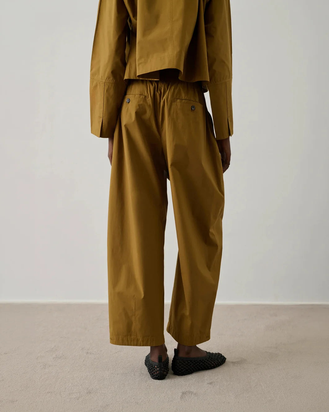 SOEUR elasticated vernon trousers carmel on figure back