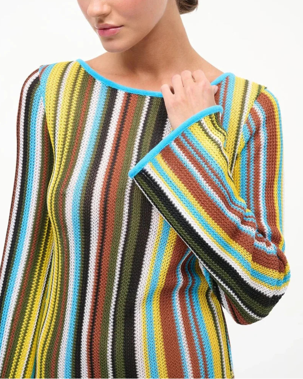 STAUD Lorena Dress Skate Stripe on figure front 2