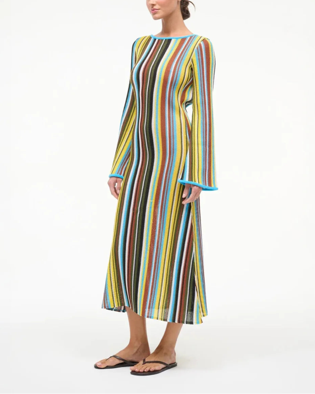 STAUD Lorena Dress Skate Stripe on figure side