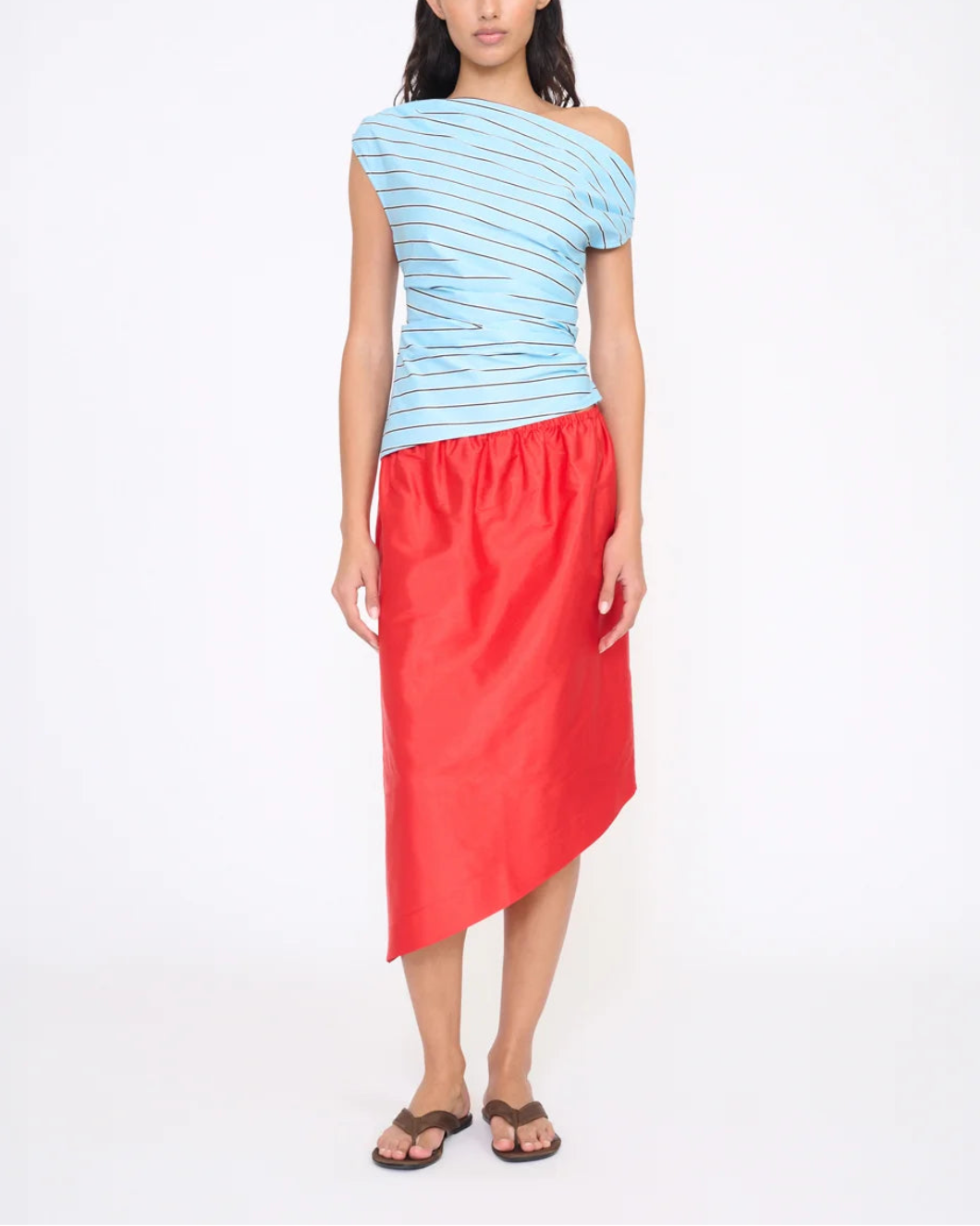 STAUD Phare top in sunday stripe on figure front