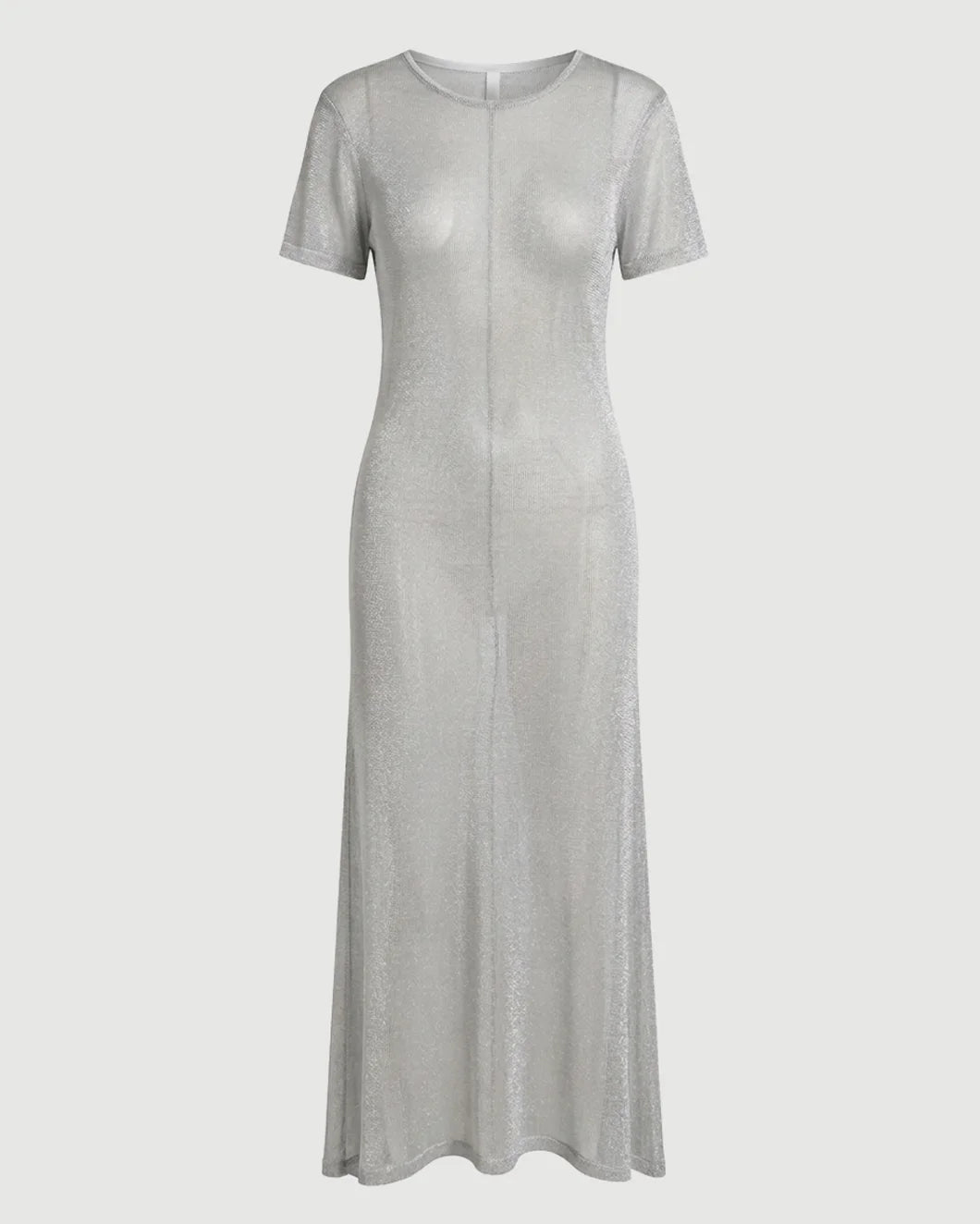 STAUD Zinc dress silver isolated