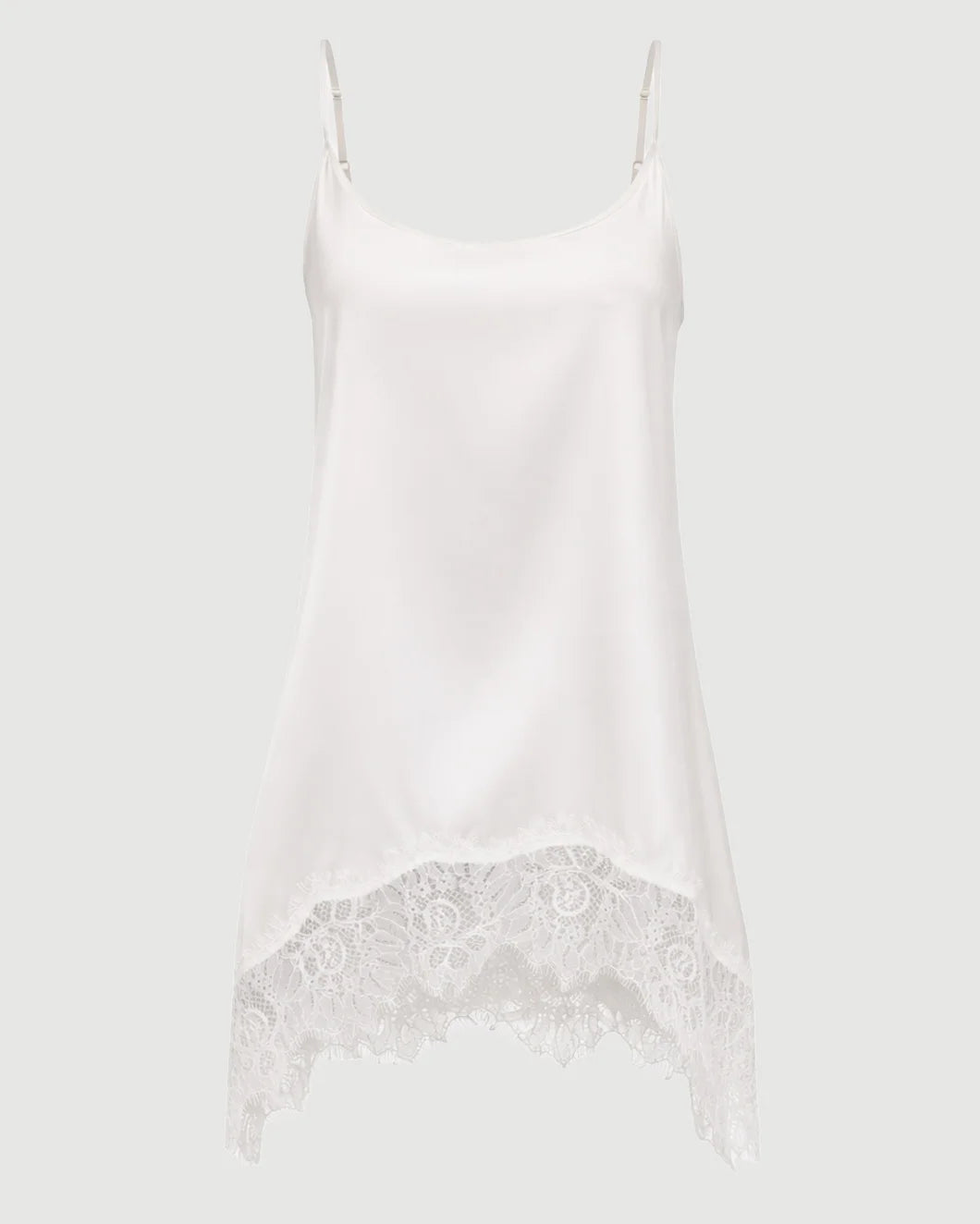 STAUD chloe silk cami ivory front isolated