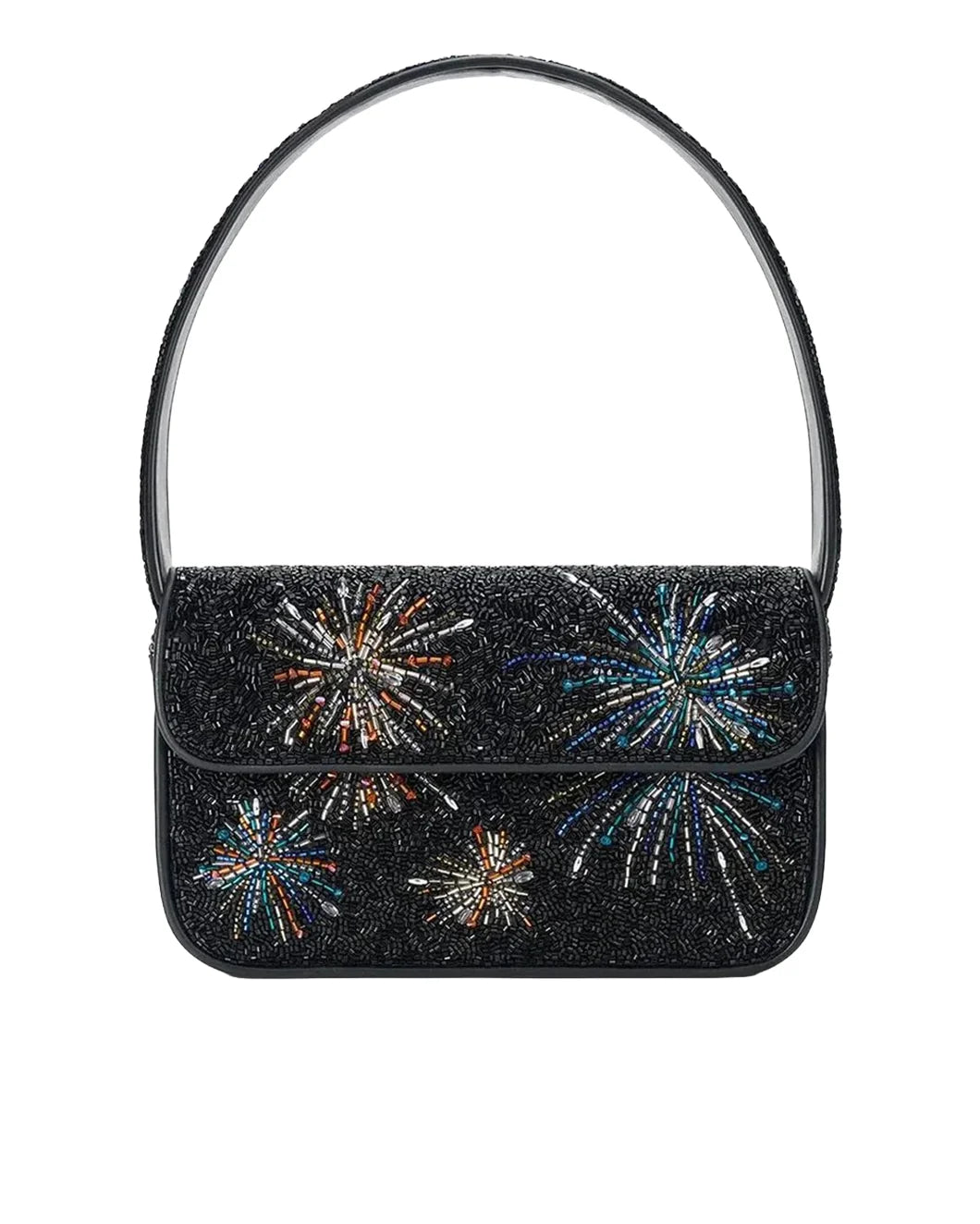 STAUD tommy beaded bag fireworks front isoalted