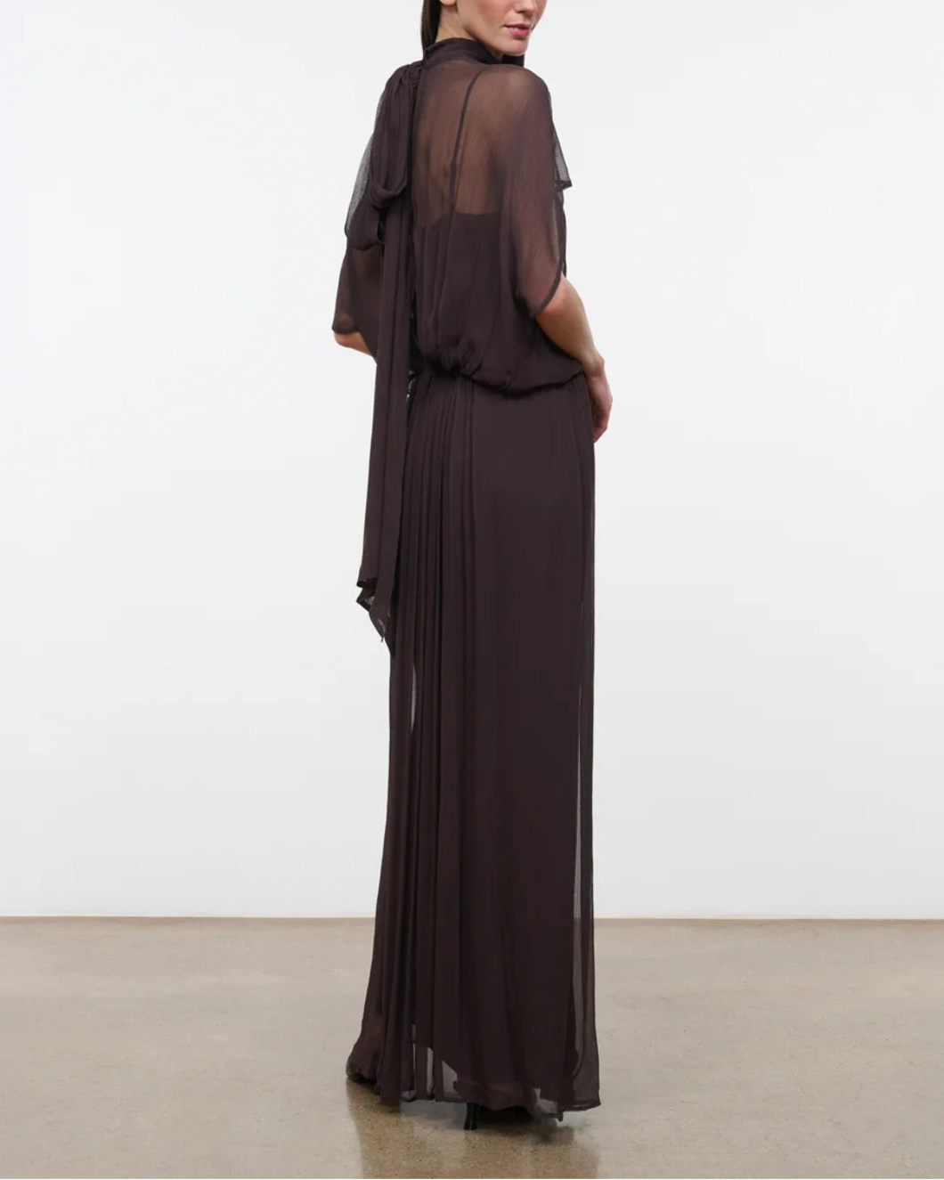 STAUD Viviana Dress earth on figure back