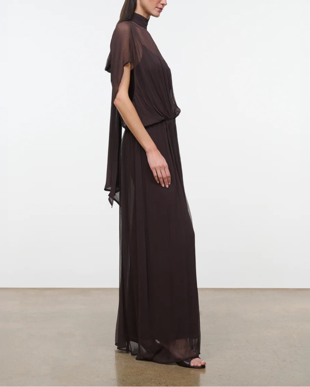 STAUD Viviana Dress earth on figure side