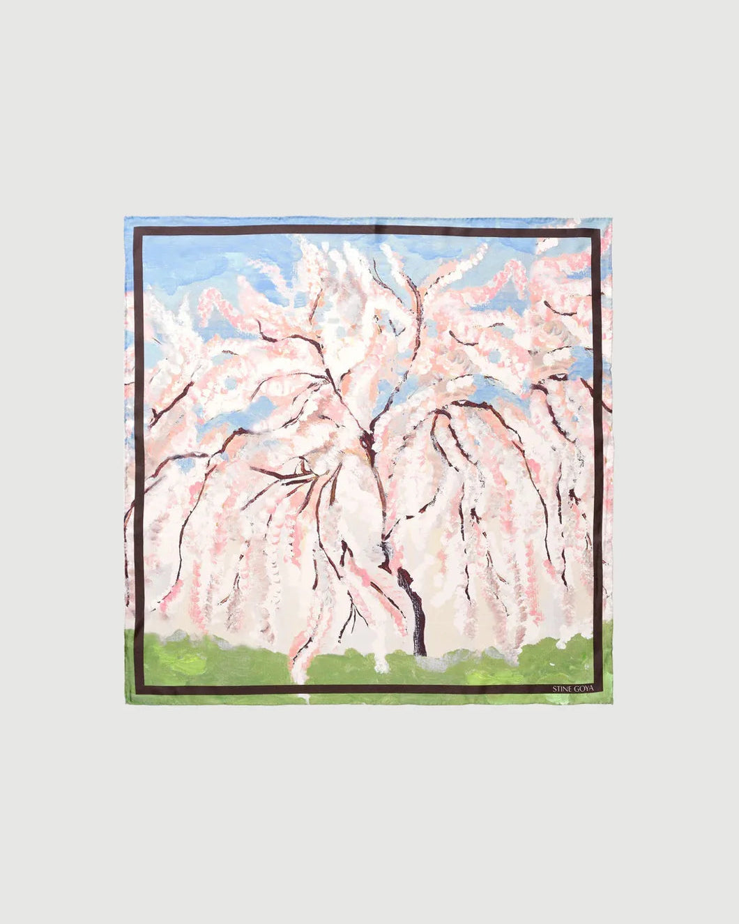 STINE GOYA silk scarves cherry blossom front isolated