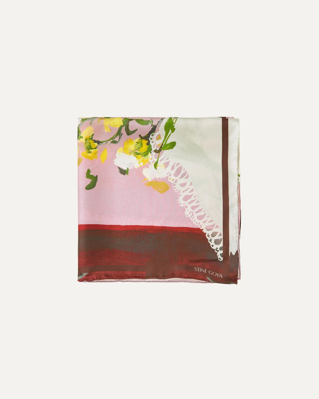 STINE GOYA silk scarf five resolutions folded