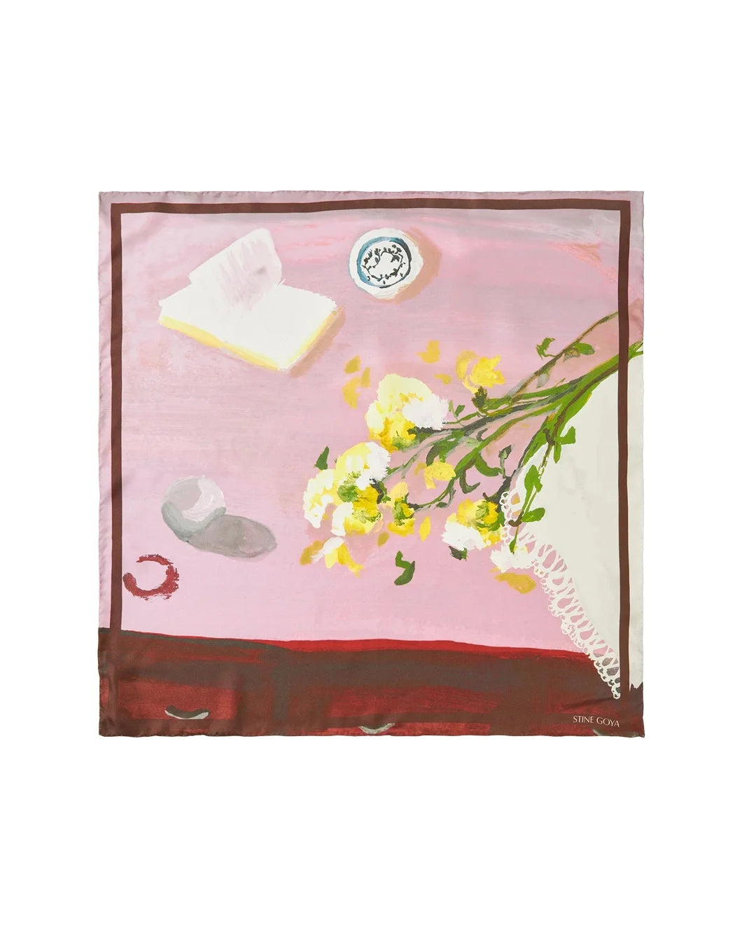 STINE GOYA silk scarf five resolutions front isolate