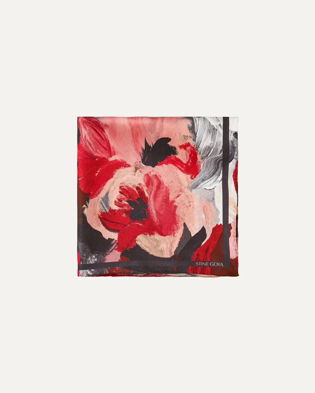 STINE GOYA silk scarf my garden folded