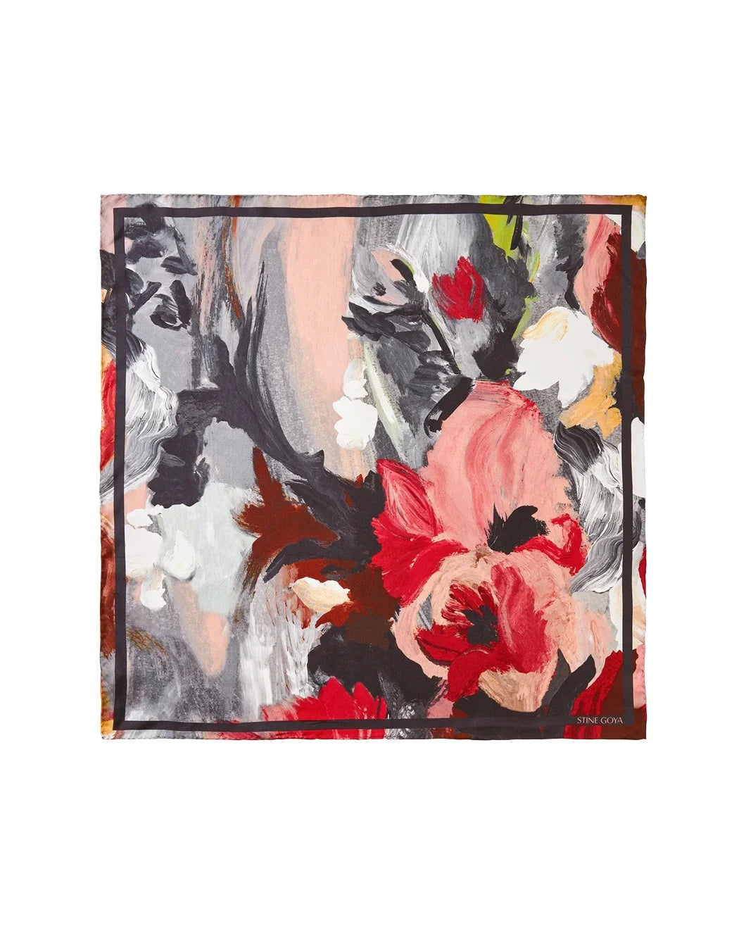 STINE GOYA silk scarf my garden front isolated