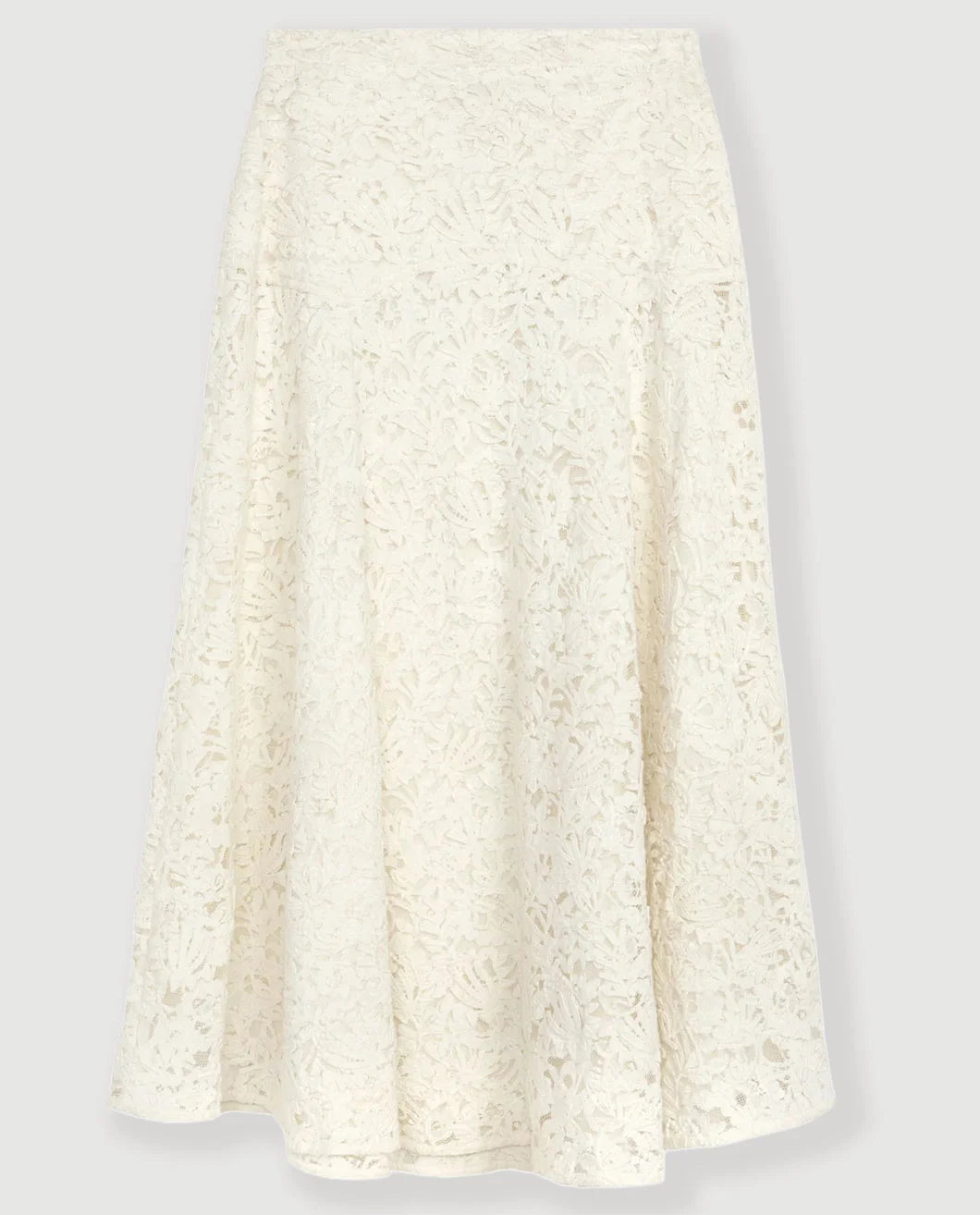 THE GREAT The Relic Lace Western Skirt cream isolated