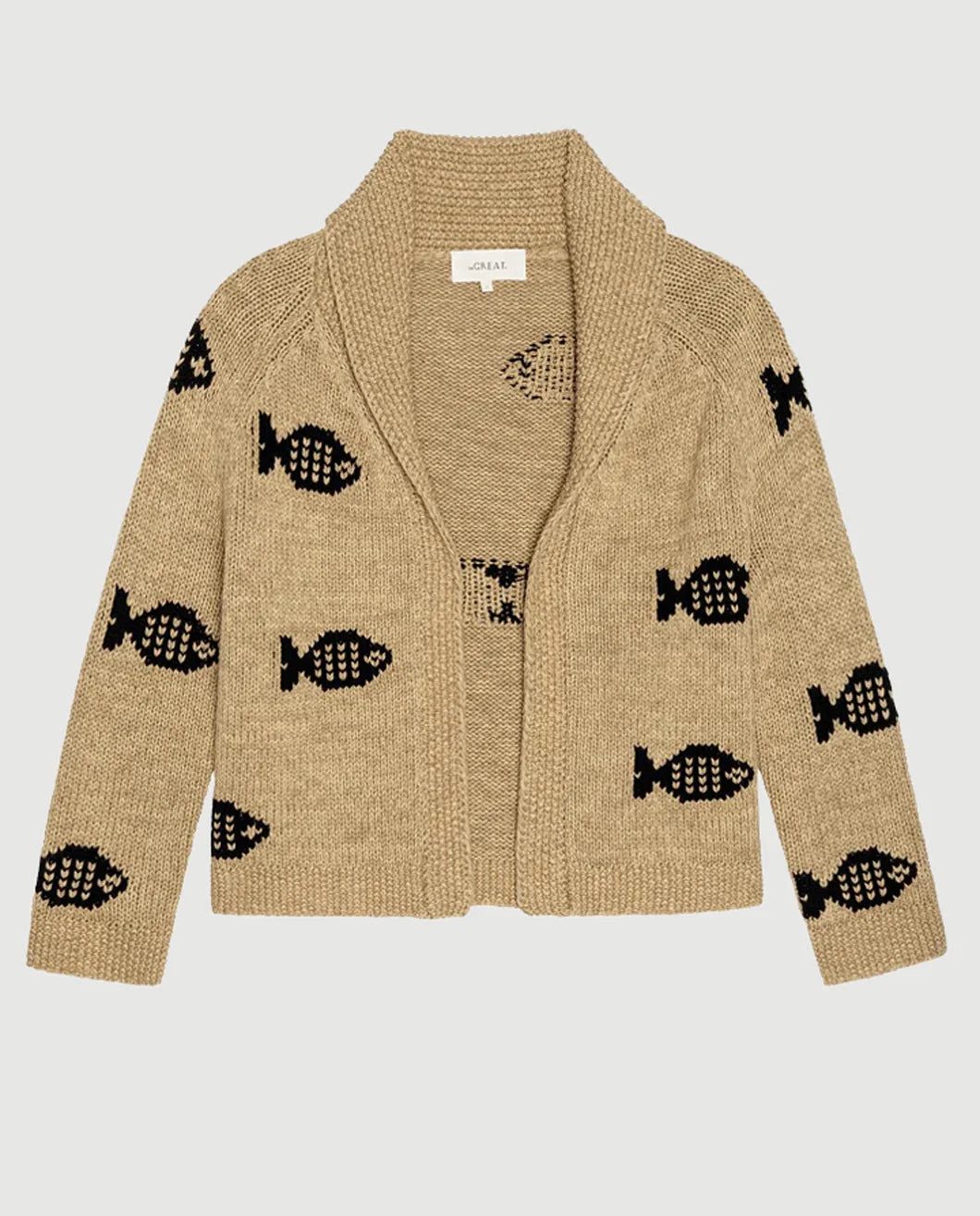 THE GREAT The Swimming Fish Lodge Cardigan natural isolated