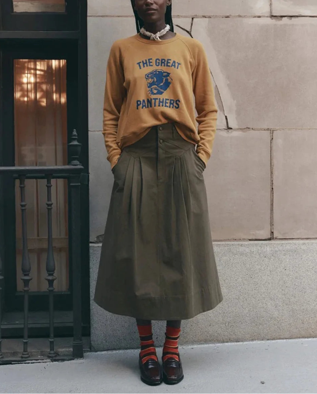 THE GREAT The Fleece Rookie Sweatshirt front 1