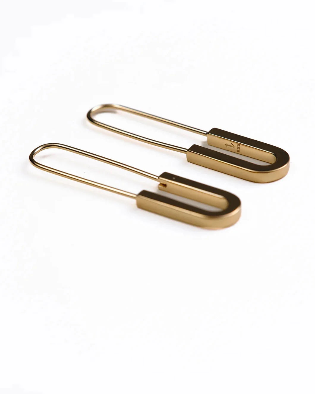 THEIR Theo Paper Clip Earrings gold side