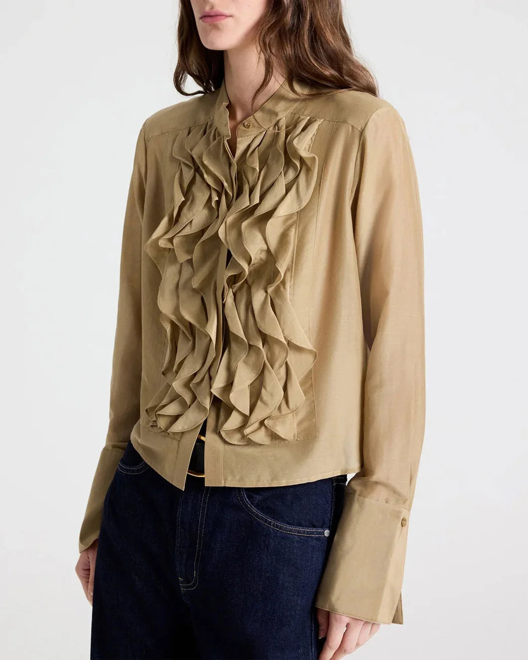 TWP Patti top kelp on figure side 1