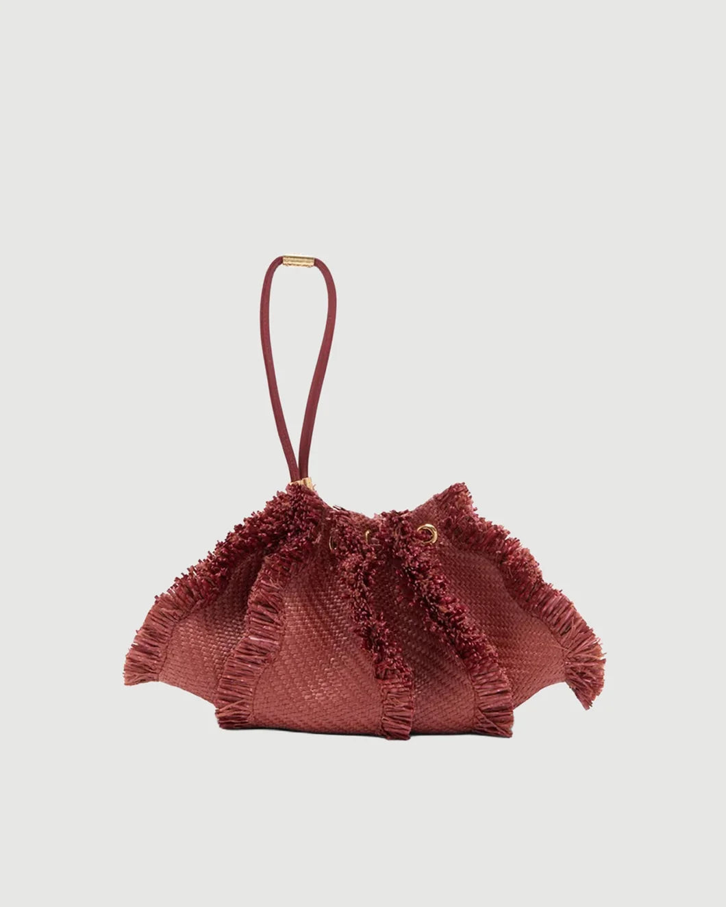 ULLA JOHNSON Charlotte Shoulder Bag Wenge isolated