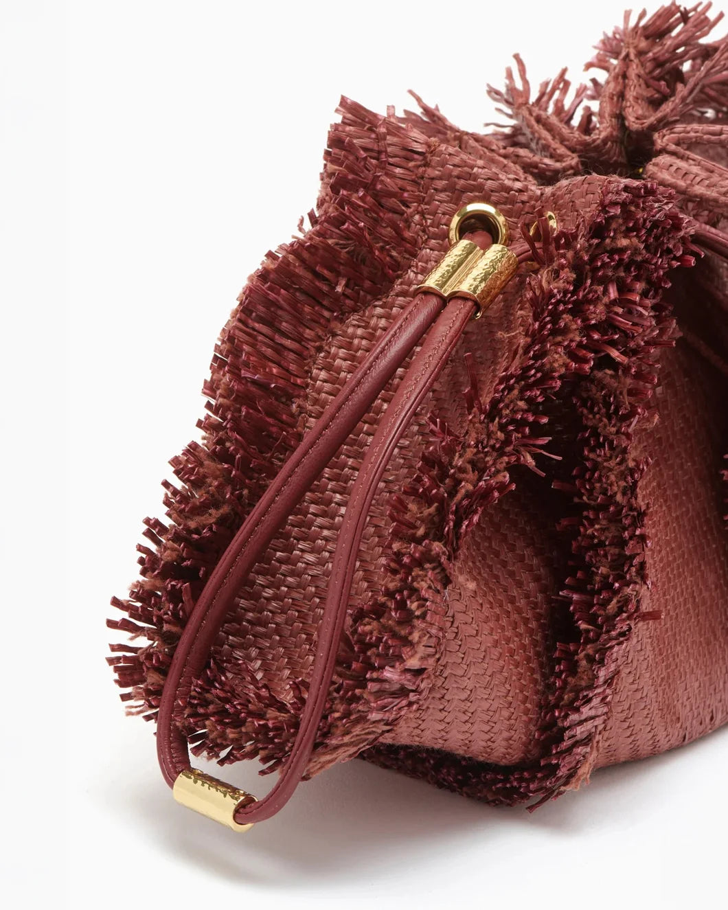 ULLA JOHNSON Charlotte Shoulder Bag Wenge side detail