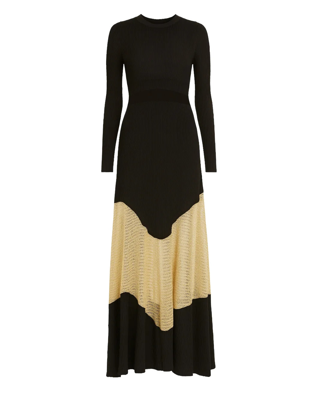 ULLA JOHNSON roanne long dress black front isolated