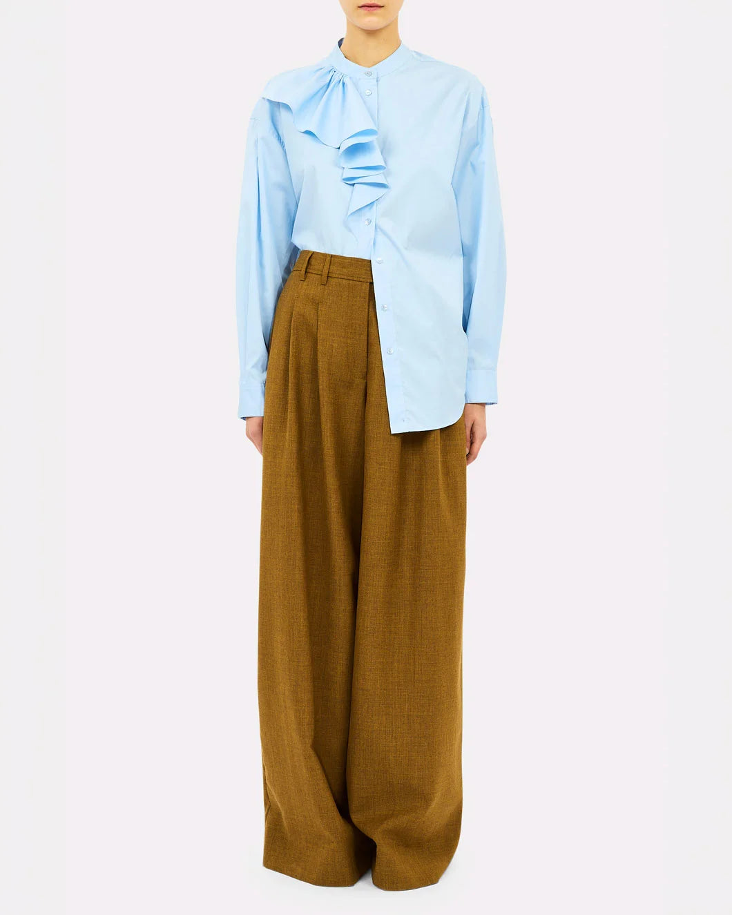 ULLA JOHNSON Thea ruffle blouse on figure front 1