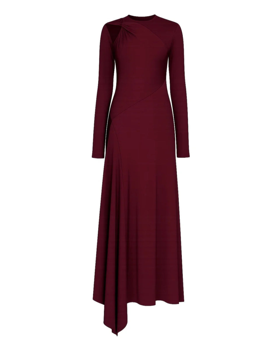 Victoria Beckham Twist Armhole Detail Midi Dress | SHOWROOM