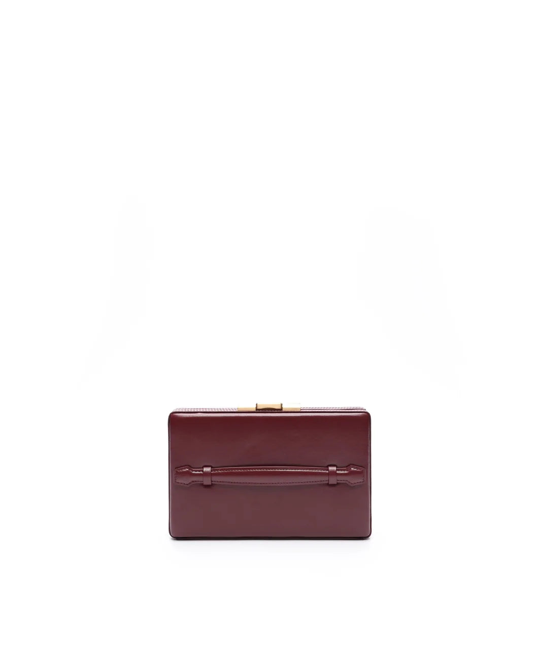 Victoria Beckahm Box Clutch Burgundy Smooth Leather top/bottom