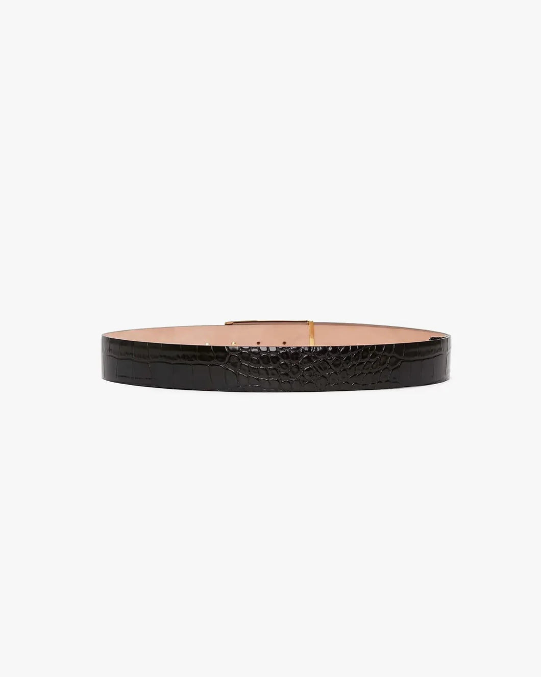 VICTORIA BECKHAM Dorian Jumbo Frame Belt black Croc back