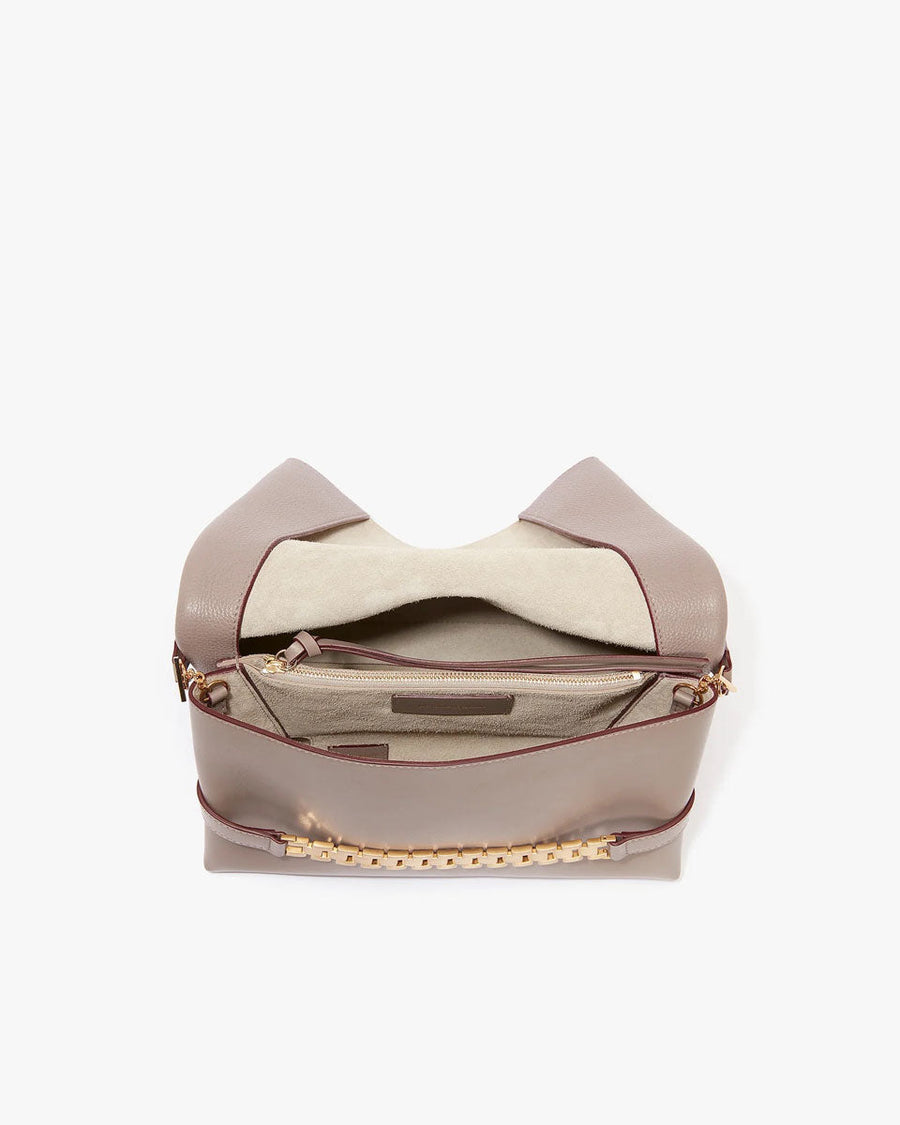 victoria beckham chain pouch with strap taupe4