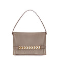 victoria beckham chain pouch with strap taupe