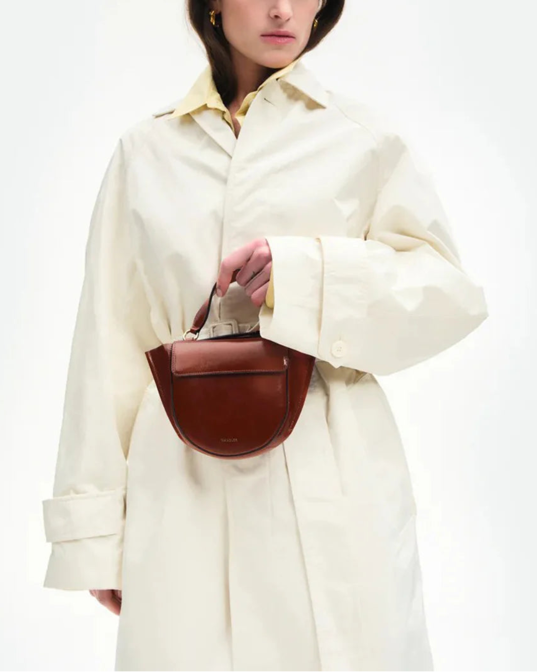 WANDLER hortensia bag piccola palissander glaze on figure front